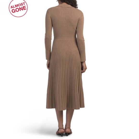 ELIE TAHARI Saddle Cashmere The Penny Sweater Dress - Picture 2 of 2